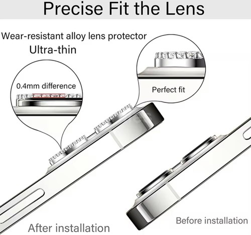 iPhone 14 Pro Max Camera Lens Glass Protector Diamond Crystal Design 14 Pro Max - Picture 41 of 63