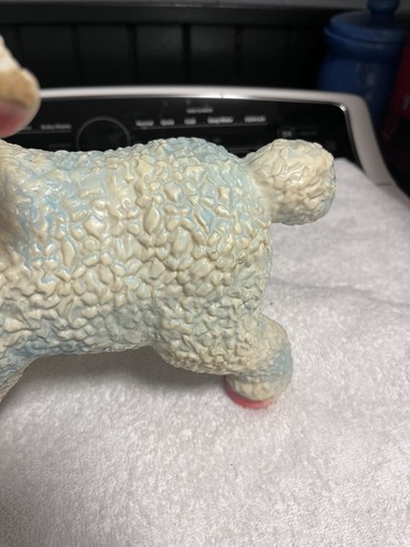 Vintage 1961 The Sun Rubber Lamb Sheep Toy Large 10 IN Tall SQUEEKS - Picture 4 of 9