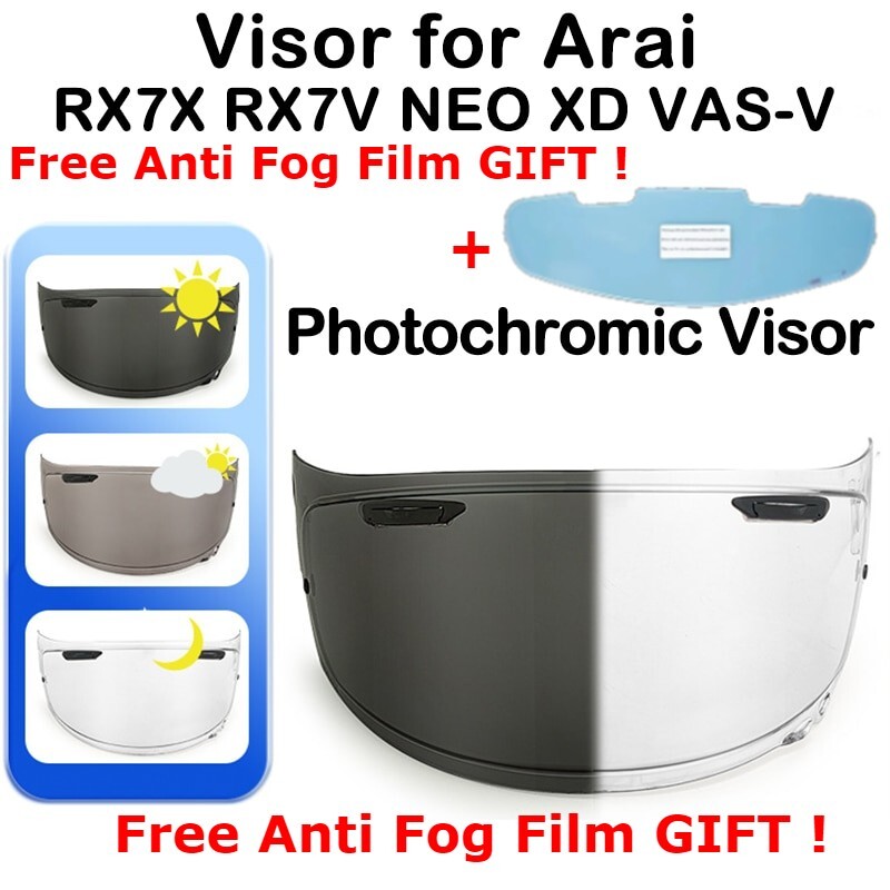Photochromic Visor For ARAI RX-7X RX7X CORSAIR-X RC RX-7V RX7V