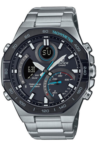 CASIO Edifice Herrenuhr Solar Bluetooth Stahl/Schwarz ECB-950DB-1AEF