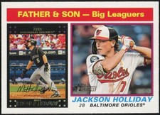 2025 Topps Heritage Father & Son Big Leaguers #66 Matt Holliday-Jackson Holliday