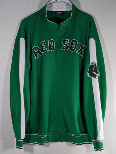 Stitches Mens Green Boston Red Sox Track Jacket Full Zip Baseball Large (Box51) - Picture 1 of 12