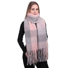 Large  Scarf Wrap Shawl Rectangular  Fuffy 190*50CM+TASSELS