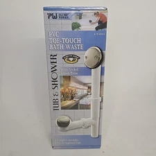 Plumb Works PVC Toe-Touch Bath Waste Chrome Plated Finish Trim