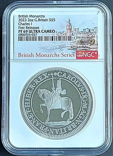 2023 Great Britain 2 oz.,NGC PF 69 Ultra Cameo,  nice silver coin          #1984