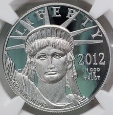2012 W PLATINUM $100 PROOF AMERICAN EAGLE 1 OZ NGC PF 70 ULTRA CAMEO PM0030 3595.00 per troy oz
