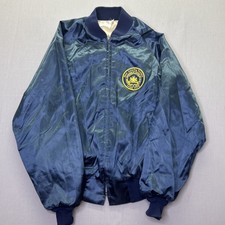Vintage King Louie Pro Fit Satin Bomber Jacket Union Local 1179 Made USA M