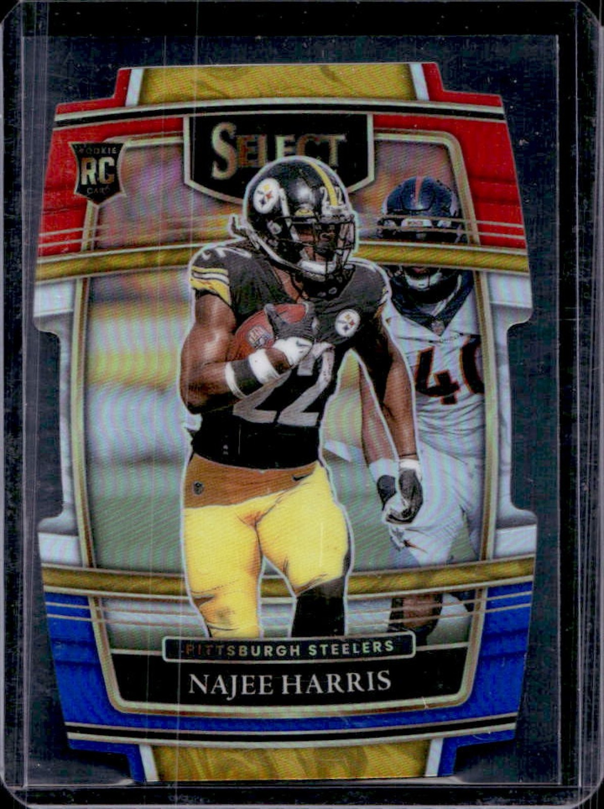 2021 Select Najee Harris RC Red and Blue Prizm Die Cut Concourse #53 Steelers