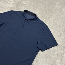 Lululemon Polo Shirt Mens XL Athletic Navy Short Sleeve Performance Golf Stretch