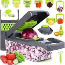 16 in 1 Vegetable Fruit Chopper Cutter Food Onion Veggie Dicer Slicer Kitchen