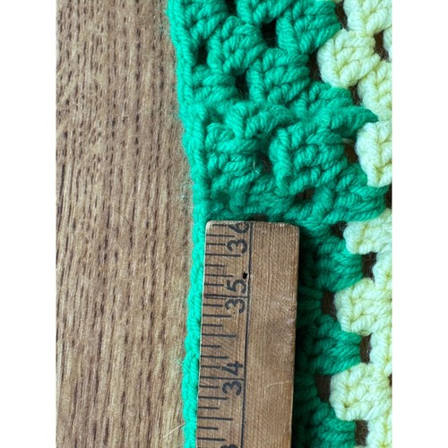 Homemade Crocheted Square Afghan Throw/Blanket Vintage Cottagecore 53x53 - Picture 3 of 5
