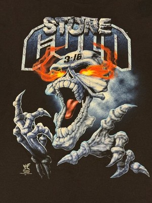 超レア90's T.M. STEVENS アウトオブコントロール ツアーTシャツ Vintage 90s Stone Cold Steve Austin Bad To The Bonz WWF Shirt XL