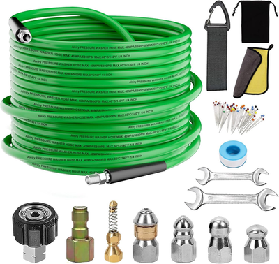 #ad Sewer Jetter Kit for Pressure WasherWater Jet Drain Cleaning Hose with Corner R $56.42