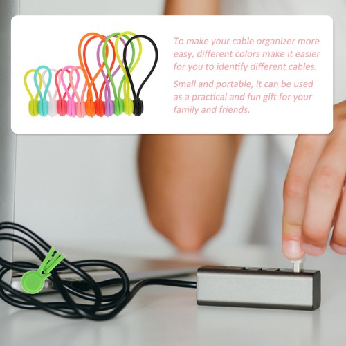 12 Pcs Mobile Phone Headset Winder Miss Cable Holder Storage Magnetic Organizer - 第 3/11 張圖片