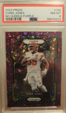 2023 Prizm #142 CHRIS JONES - No Huddle Purple 01/35 SSP  PSA 8 Free Shipping