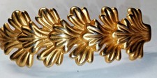 Vintage Gold tone SQUARD D Bow Hair Barrette Made in France Hair