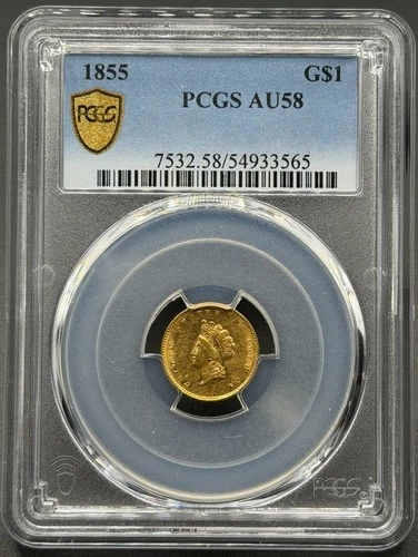 1855-P Gold Dollar — photo from the most recent tracked eBay sale