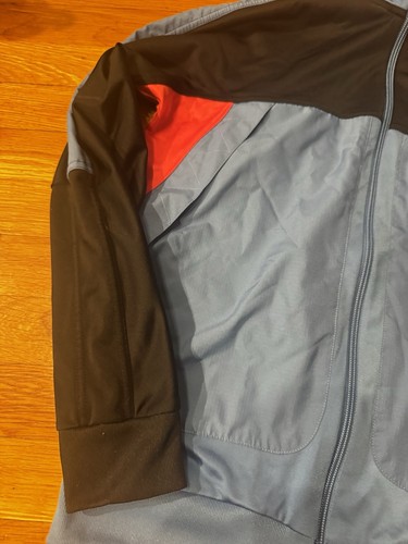 Adidas adventure Boys Color Block Track Jacket Blue Black Sz 13-14 - Picture 5 of 15