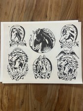 Antique vintage tattoo flash Milton Zeis supply house 1950s/1960s NOS