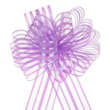 10pcs 6 Inch Large Pull Bows Gift Wrapping Bows Ribbon Organza Light Purple