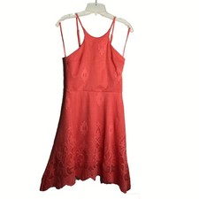 Love, Fire Adjustable Spaghetti Straps Mini Lace Dress Back Zip Red Size Small