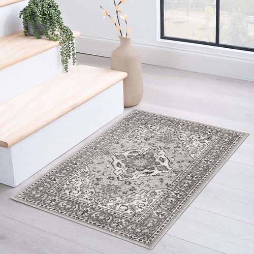 Indoor Area Rug, Plush Carpet Cover, Traditional Oriental Medallion, Perfect ...