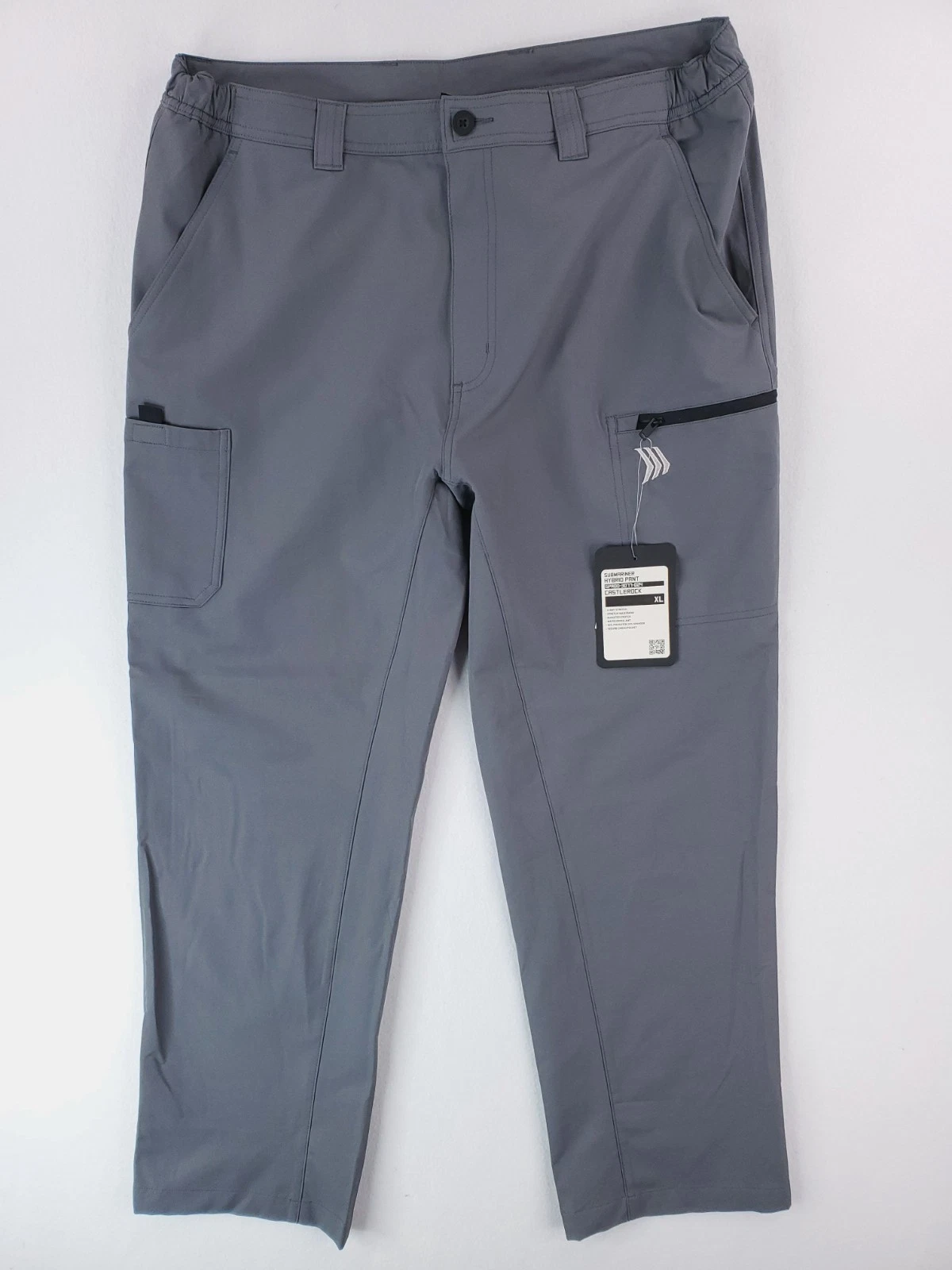 Gillz Submariner Hybrid Pants Mens Extra Large Gray Cargo Hiking Fishing Stretch
