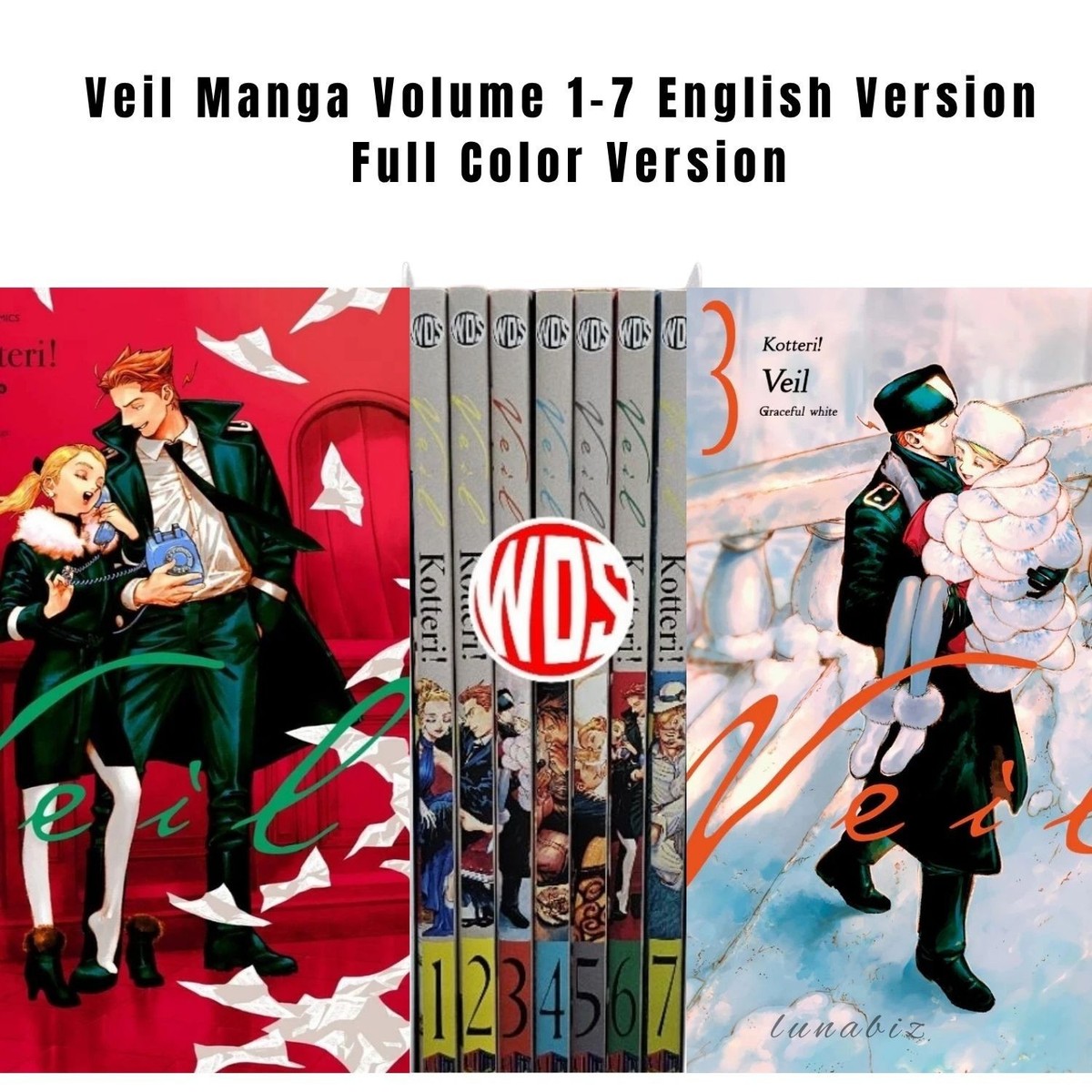 Veil Manga Vol. 1-7 English Version Full Color Comic Books by