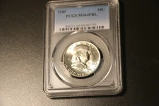 1949-P Franklin Silver Half Dollar MS64FBL PCGS Nice White Brilliant Coin