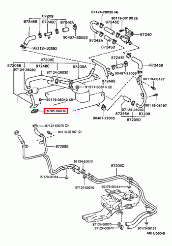 Genuine Lexus LX450 FZJ80 1FZ 4.5 Petrol Heater Water Outlet Pipe Gasket - Picture 4 of 16