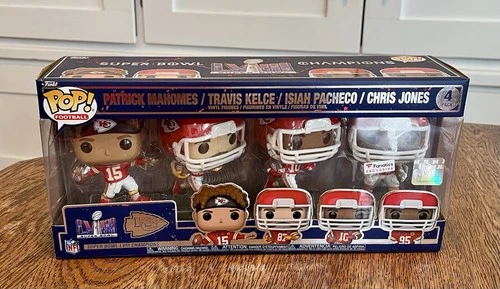 Funko Pop! NFL: Kansas City Chiefs Super Bowl LVIII Champions 4 pack