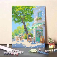Summer fragrant natural landscape painting