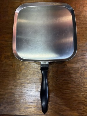 Chefs Ware 11'' Griddle Stainless Square Flat Grill Skillet Fry Pan USA