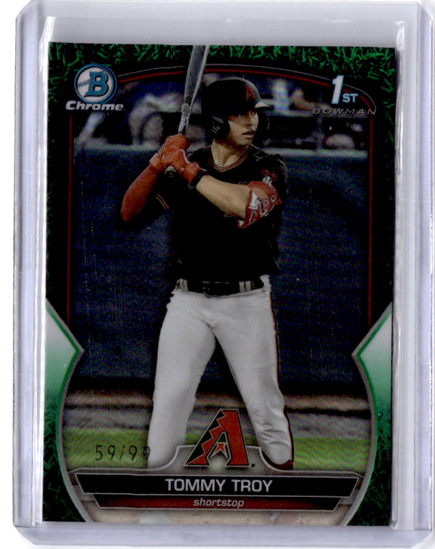 2023 Bowman Draft Chrome Tommy Troy 1st Green Grass Refractor /99 #BDC-103