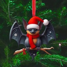 Bat Christmas Ornament Funny Bat Christmas Decor Bat Xmas Ornament Gift