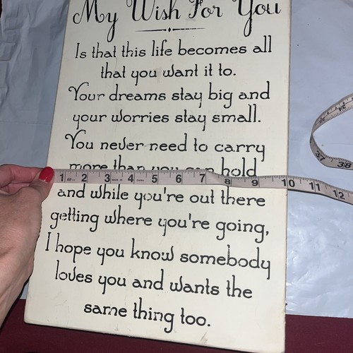 Rascal Flatts My Wish Song Lyrics Sign 15x10" wooden Country Music Tan Wall Art - Picture 9 of 11