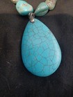 Antique Navajo Hand Made Turquoise silver necklace and pendant — photo 2