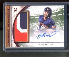 2025 Topps Museum Collection Jose Altuve Jumbo Patch Red Auto 5/5 Astros