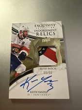 2019-20 Exquisite Collection #ER-KY Keith Yandle Endorsements Relics /50
