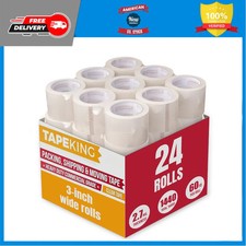 Tape King 3 Inch Clear Packing Tape 24 Rolls Heavy Duty 2.7mil 1440 Yards