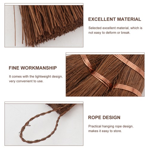 Tea Ceremony Brown Brush Besom Shopping Fireplace Broom Outdoor Palm Fiber - Picture 8 of 12