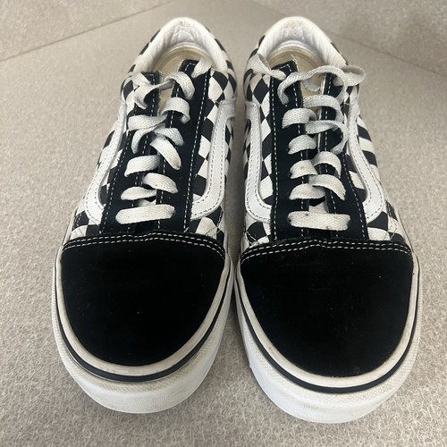 Vans Old Skool Checkered Black/White Low Skate Shoes Womens Size W 7.5 M 6 - Picture 7 of 9