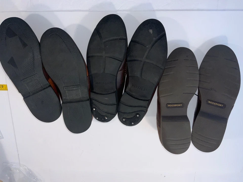 Lote (3) Zapatos Rockport Hombre 9M Cuero Marrón (Superior) Vestido, Hush Puppy, Penny Foto 2 de 4