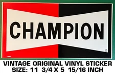 CHAMPION SPARK PLUG - VINTAGE ORIGINAL VINYL DECAL STICKER - AUTOMOTIVE PRODUCTS