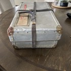 50's Airway Aluminum Laundry Shipping Container with Canvas Straps 20.5”x11.5” — photo 7