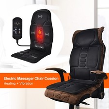 Massage Seat Cushion Mat Heat Back Massager Chair Pad Body Mat For Home Car