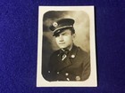 Fireman Head & Shoulder Portrait Vintage B&W Wallet Size Photo, Likely Portland — photo 1