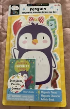 NIP Target Bullseye Playground Christmas Wooden Penguin Wooden Magnet Set 12 pc