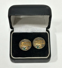 Vtg FedEx Ground Safety 10 & 12 Year Service Award With Green Gem collectible