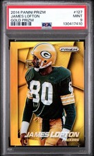2014 Panini Prizm Football James Lofton #127 Gold Prizm /10 PSA 9 Packers